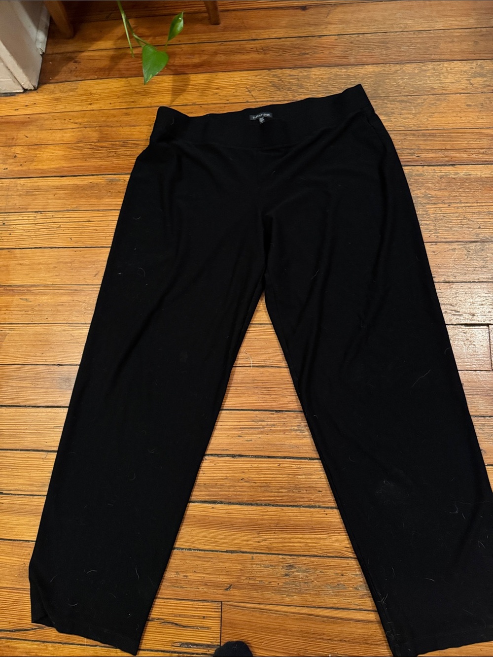 Eileen Fisher Black Wide-Leg Trousers